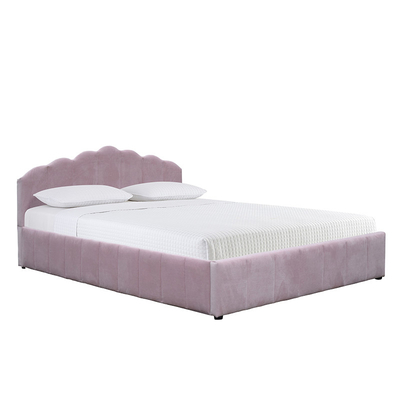 Tufted Upholstered লো প্রোফাইল স্টোরেজ প্ল্যাটফর্ম বিছানা পাতলা পাতলা কাঠ উপাদান কাস্টম
