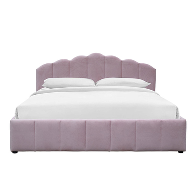 Tufted Upholstered লো প্রোফাইল স্টোরেজ প্ল্যাটফর্ম বিছানা পাতলা পাতলা কাঠ উপাদান কাস্টম